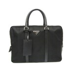 Prada // Saffiano Leather + Tessuto Nylon Briefcase // Black // Pre-Owned