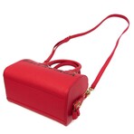 Balenciaga // Leather Ville Bowling Handbag // Red // Pre-Owned