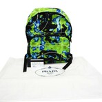 Prada // Radar Nylon Backpack // Black + Green // Pre-Owned