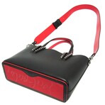 Christian Louboutin // Leather Kabata Mini Handbag // Black + Red // Pre-Owned