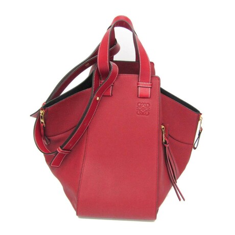 Loewe // Hammock Medium Leather Handbag // Red // Pre-Owned