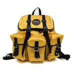 Gucci // Leather + Nylon + Canvas Off The Grid GG Backpack // Black + Yellow // Pre-Owned