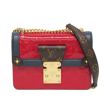 Louis Vuitton // Vernis Leather Wynwood Shoulder Bag // Brown + Navy + Red // Pre-Owned