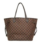 Louis Vuitton // Damier Leather + Canvas Neverfull Tote Bag // Ebene // Pre-Owned