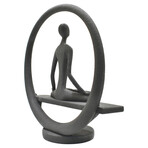 Adam & Friends Home Decor Yoga Meditation Circle Sculpture // 1-Piece // Black