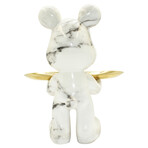 Adam & Friends Home Decor Butler Mouse With Tray Sculpture // 1-Piece // Off-White Marble