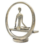 Adam & Friends Home Decor Yoga Meditation Circle Sculpture // 1-Piece // Pewter