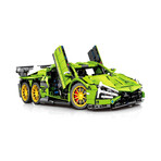 Premium Green Supercar Building Blocks Set // 1280+ Pcs