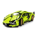 Premium Green Supercar Building Blocks Set // 1280+ Pcs