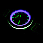 Joker Ultra Glow Carbon Fiber Automatic Watch // Green + Purple