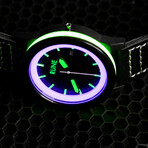 Joker Ultra Glow Carbon Fiber Automatic Watch // Green + Purple