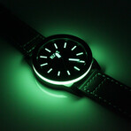 Apollo Automatic Carbon Fiber Watch // Emerald Green