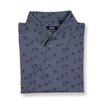 Scattered Whales Golf Polo // Dark Blue (S)