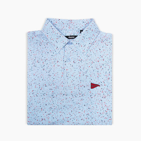 USA Splatter Golf Polo // Light Blue (S)