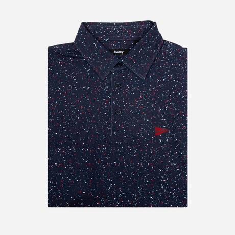 USA Splatter Golf Polo // Navy Blue (S)