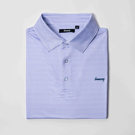 Striped Golf Polo // Lavander (S)