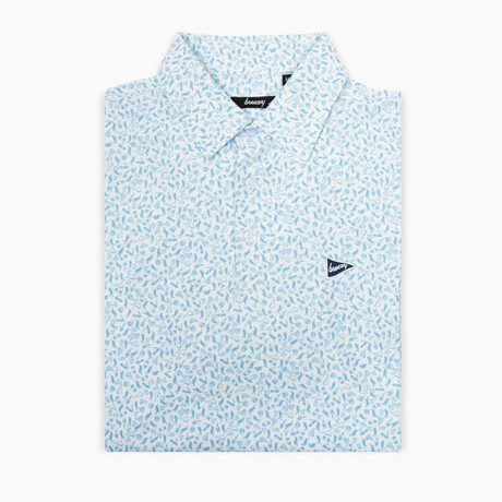 Fat Perez Golf Polo // White + Light Blue (S)