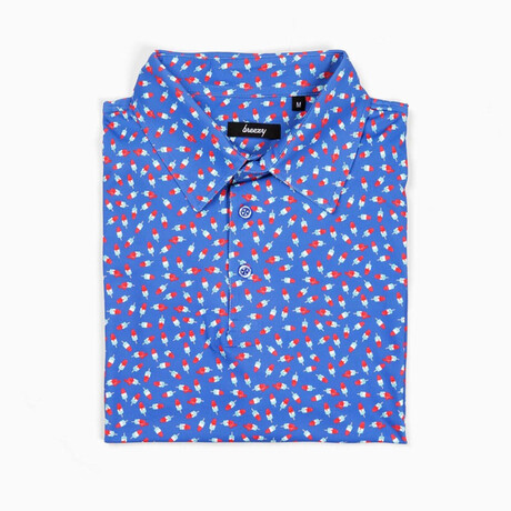 Popsicle Season Golf Polo // Blue (S)