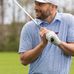 USA Splatter Golf Polo // Light Blue (S)