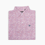 Flower Petals Golf Polo // White + Red + Blue (S)