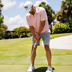 Seamless Shells Golf Polo // Pink (S)