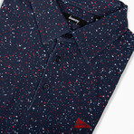 USA Splatter Golf Polo // Navy Blue (S)