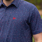 USA Splatter Golf Polo // Navy Blue (S)