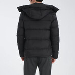 Hooded Slim fit Puffer Coat // Black (2XL)