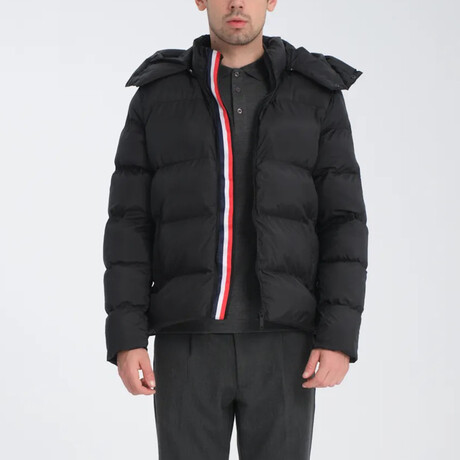 Hooded Slim fit Puffer Coat // Black (S)