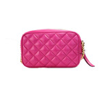 Medusa Small Quilted Crossbody // Fuchsia