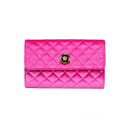 Medusa Quilted Handbag Clutch // Fushia