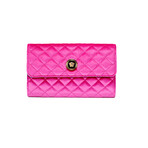 Medusa Quilted Handbag Clutch // Fushia