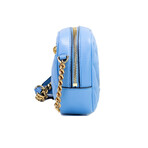 Medusa Small Quilted Crossbody // Light Blue