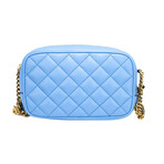 Medusa Small Quilted Crossbody // Light Blue