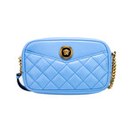 Medusa Small Quilted Crossbody // Light Blue