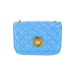 Medusa Quilted Handbag Clutch // Light Blue