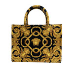 Medusa Small Tote Bag // Black + Gold