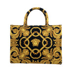 Medusa Small Tote Bag // Black + Gold