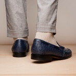 Aubiere // Ostrich Tassel Loafers // N avy (US: 8)