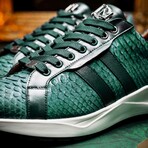 Verona // Python + Calfskin Sneakers // Green (US: 8.5)