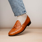 Aubiere // Ostrich Tassel Loafers // Cognac (US: 8.5)