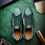 Verona // Python + Calfskin Sneakers // Green (US: 8.5)