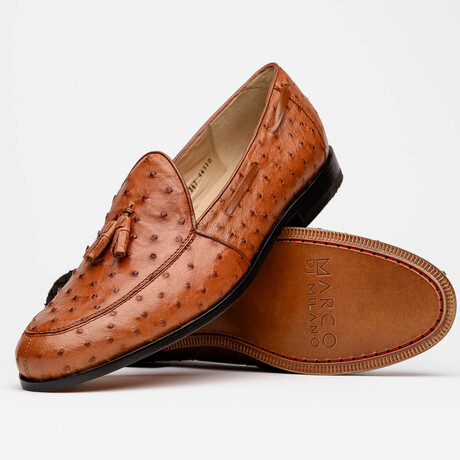 Aubiere // Ostrich Tassel Loafers // Cognac (US: 8)