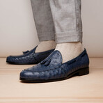 Aubiere // Ostrich Tassel Loafers // N avy (US: 8)