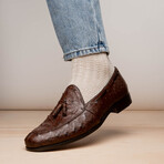 Aubiere // Ostrich Tassel Loafers // Brown (US: 12)