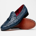 Aubiere // Ostrich Tassel Loafers // N avy (US: 8)