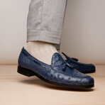 Aubiere // Ostrich Tassel Loafers // N avy (US: 8)