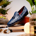 Aubiere // Ostrich Tassel Loafers // N avy (US: 8)