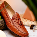 Aubiere // Ostrich Tassel Loafers // Cognac (US: 8.5)