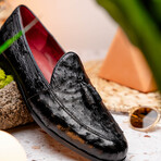 Aubiere // Ostrich Tassel Loafers // Black (US: 10)